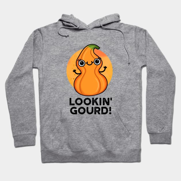 Looking Gourd Cute Veggie Pun Hoodie by punnybone